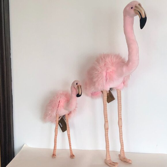Hansa Handcrafted Flamingo, Pink 15 Inch (38 CM)  Stuffed Animal Brand New w/ - Picture 12 of 12